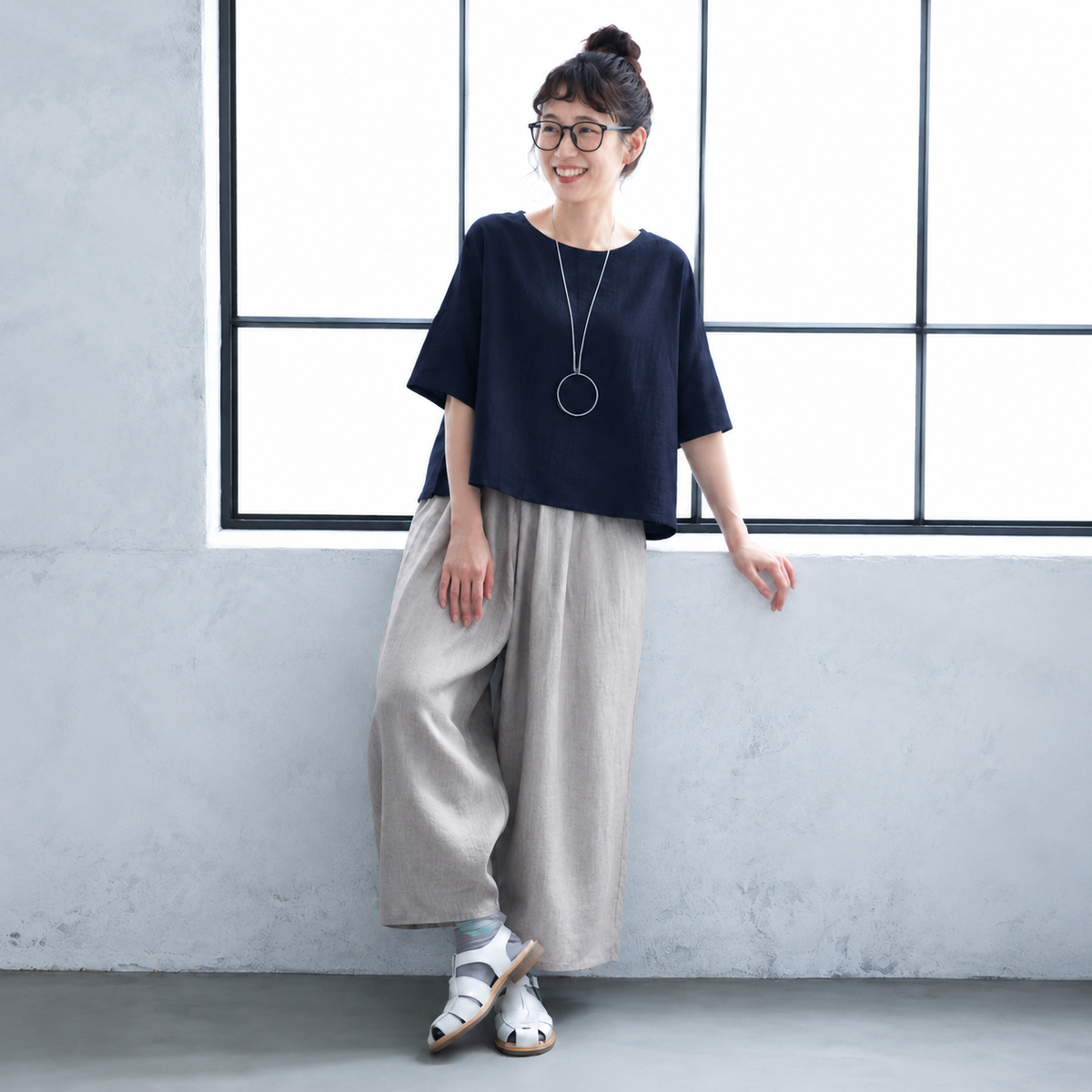 【低身長対応】S-L 着心地抜群リラックスセットアップ L 写真通り