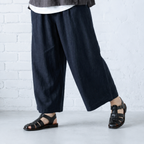 M-XL 綿麻 ノーマルスリーブ 落ち肩スリーブ レギュラー丈 半袖 無地 シンプル 半袖シャツ、ベスト、パンツ 3点セット M 白 T シャツ＋グレータンクトップ＋ネイビーパンツ