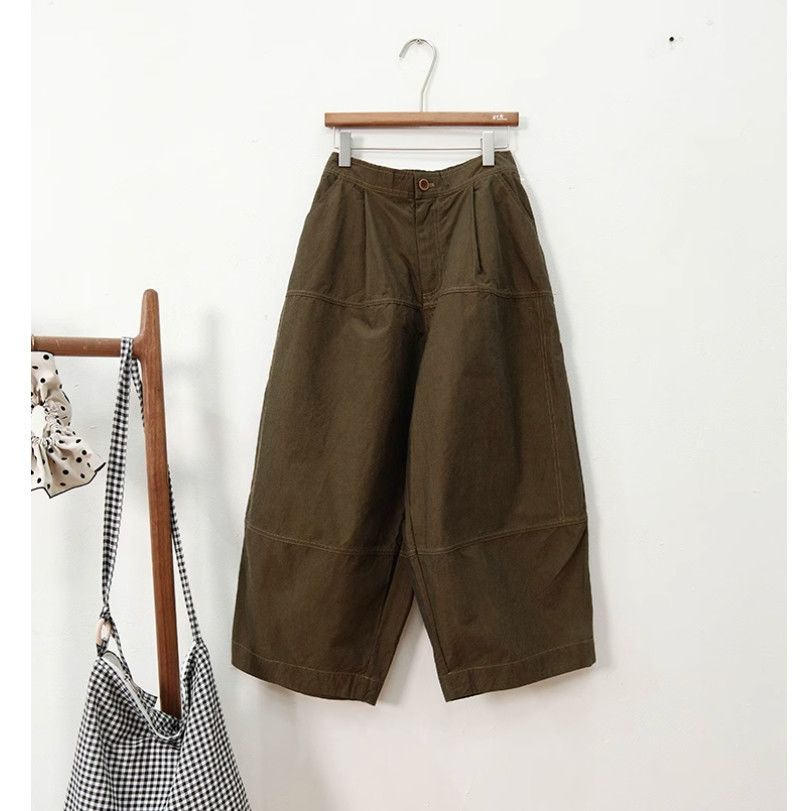 M-2XL 女性に大人気 ナチュラル 耐久性 無地 秋色 カジュアルパンツ M コーヒー