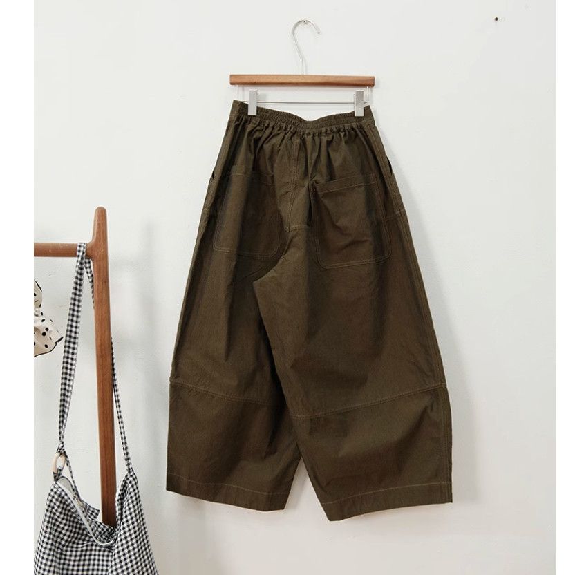 M-2XL 女性に大人気 ナチュラル 耐久性 無地 秋色 カジュアルパンツ M コーヒー