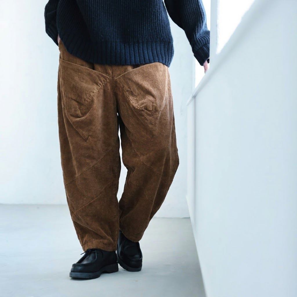 M-2XL 秋冬新作 秋色 無地 シンプル コーデュロイ カジュアルパンツ M アイボリー