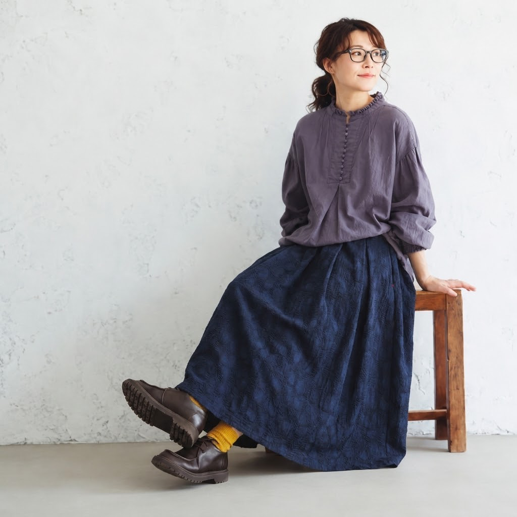 M-XL プリント 柔らかい テクスチャ シンプル 季節の変わり目 スカート M ダークグリーン