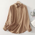 L-2XL POLOネック シングルブレスト レトロ 長袖 シャツ 2XL イエロー