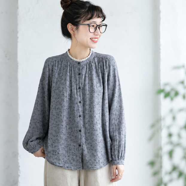 M-2XL 落ち着いたカラー きれいめ シャツ M グレー