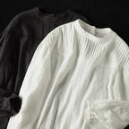 M-2XL さりげない甘さ なみなみレースの大人ブラウス M ホワイト
