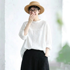 M-2XL さりげない甘さ なみなみレースの大人ブラウス 2XL ホワイト