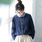 SML きれいめ 肌寒い日向け 体型カバー ロングスリーブ シャツ S ホワイト