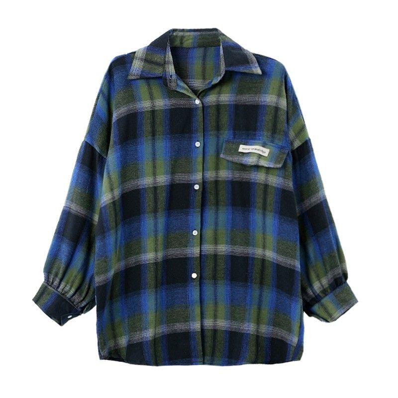 L-5XL『今売れてます!』 切り替え 長袖 チェック柄 シャツ L チェック柄