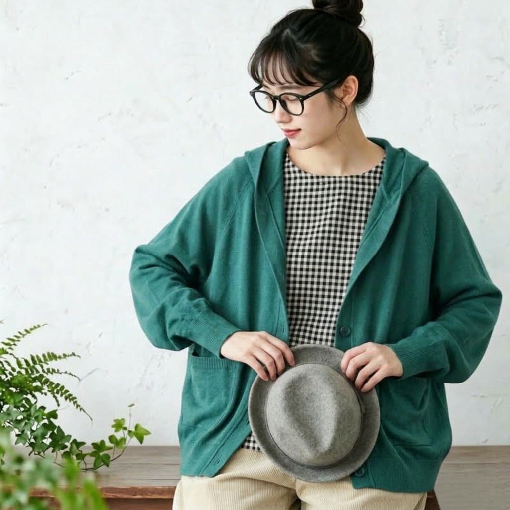 M-2XL 散歩に馴染む味わいフードアウター M グレー