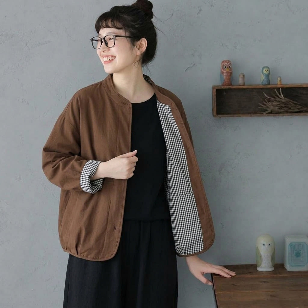 女性に大人気M-3XL スタンドカラー カジュアル 秋色 長袖 ジャケット M ベージュ