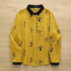 M-L 柔らかな肌触りの花柄ダブルガーゼブラウス M ホワイト