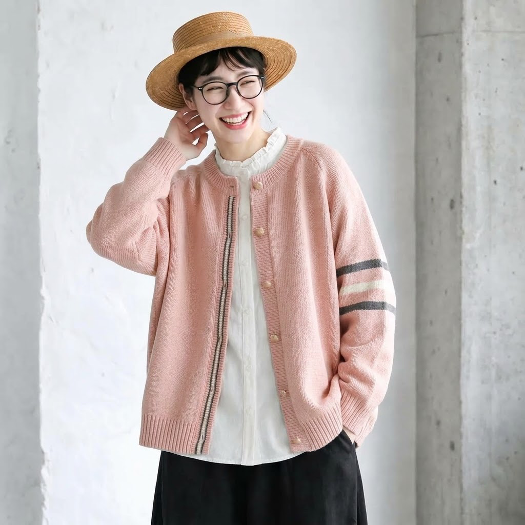 S-3XL everyday な ニットカーディガン 3XL ピンク