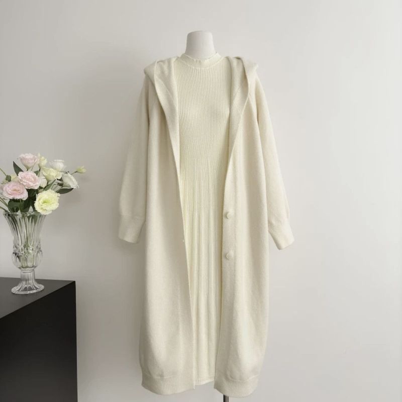 XS-2XL 新商品＆再入荷 長袖 無地 フード付き カーディガン XS ダークグレー