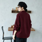 M-2XL レトロ カジュアル スクエアポケット  大人向け 長袖ジャケット M カーキ