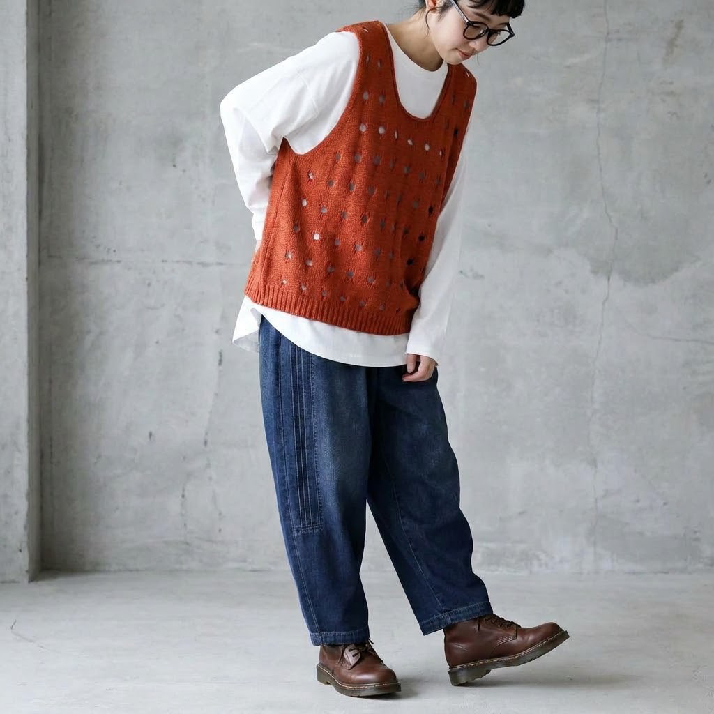 M-3XL アンクル丈（9分丈） ハイウエスト シンプル ジーンズ M ヴィンテージブルー