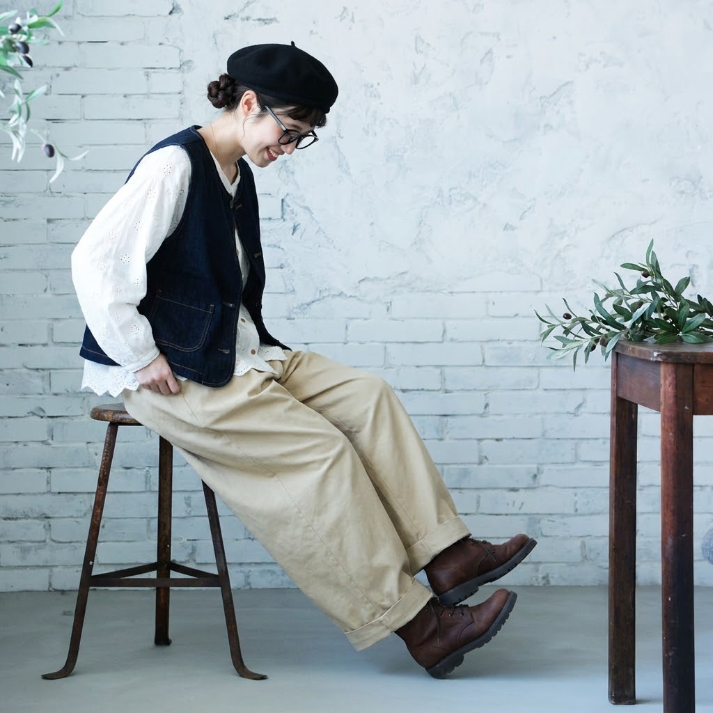 [3点セット] S-2XL 秋の小道を歩くための ベスト+シャツ+パンツ S ベスト+シャツ+パンツ/3点セット