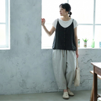 M~3XL コットン 体型をカバー 平日 週末 接触冷感 コーディネート自在 キャミソール M ブラック