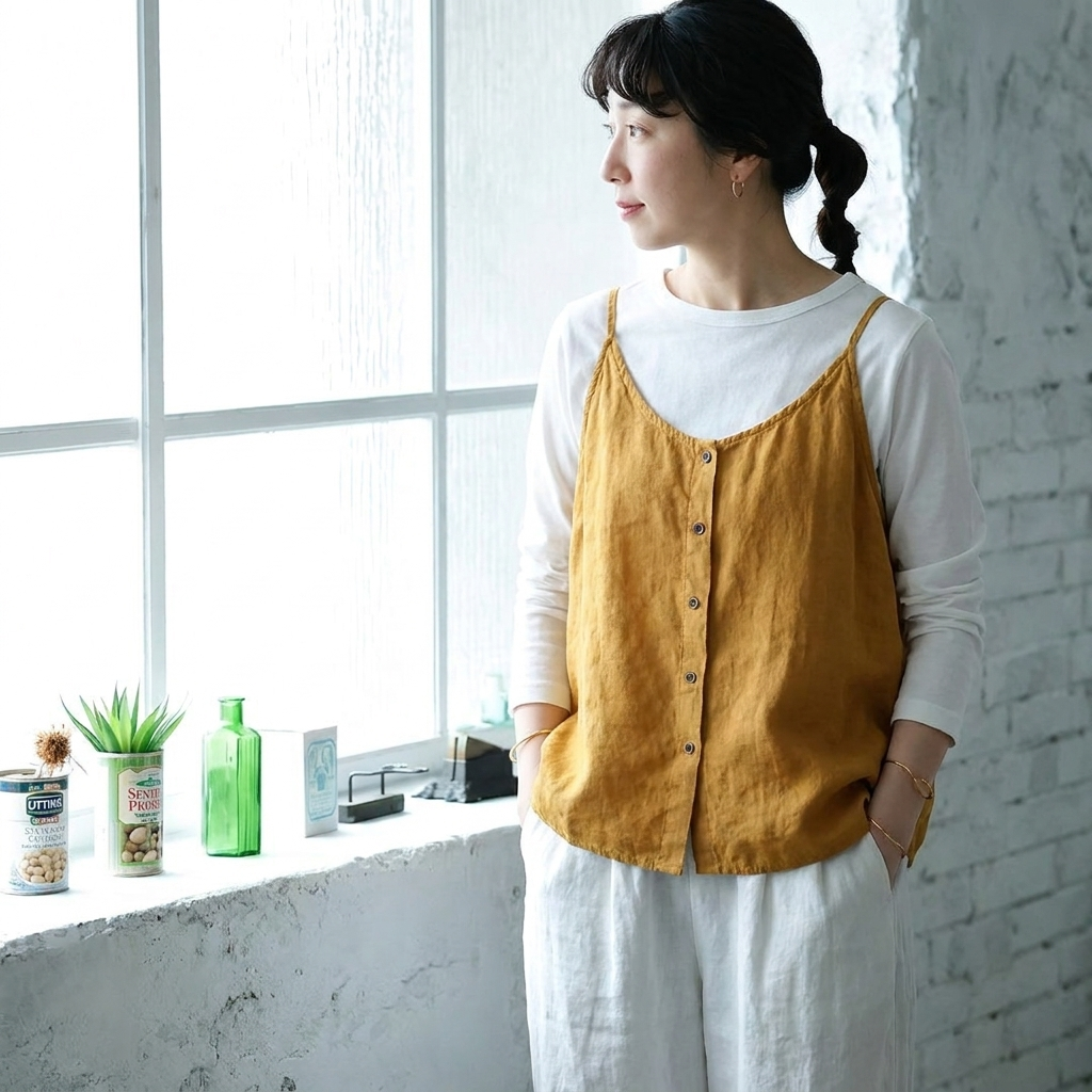 M~3XL コットン 体型をカバー 平日 週末 接触冷感 コーディネート自在 キャミソール M ブラック