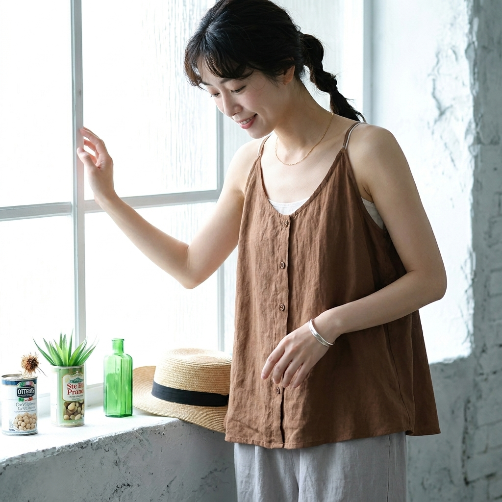 M~3XL コットン 体型をカバー 平日 週末 接触冷感 コーディネート自在 キャミソール M ブラック