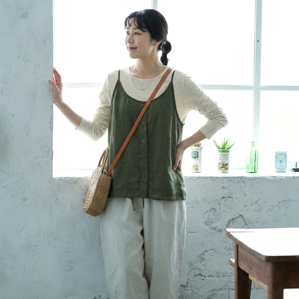 M~3XL コットン 体型をカバー 平日 週末 接触冷感 コーディネート自在 キャミソール M ブラック