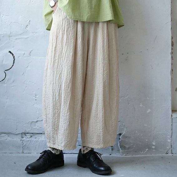 S~XL まるっと可愛い  無地 大きめのサイズ感  ガウチョパンツ S ピンク (レギュラー丈)