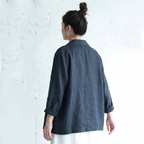 「くたっと、柔らか」 日焼け対策 M-2XL 綿麻  シングルブレスト 折り襟  カーディガン M ベージュ