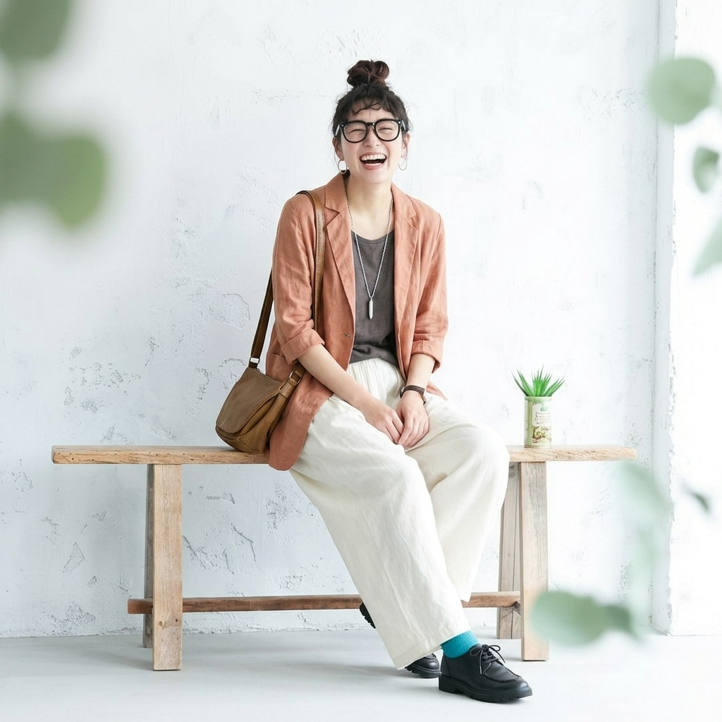 M-XL 細身シルエット 無地 折り襟 ミディアム丈 七分袖 レトロ 日焼け止め服 M オレンジ