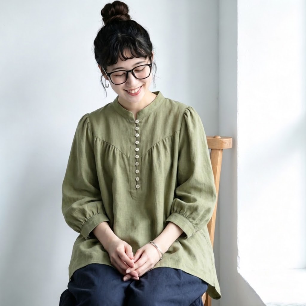 S-XL  無地 清楚見え 長袖 ボタン 無地 長袖 シャツ XL ライトグリーン