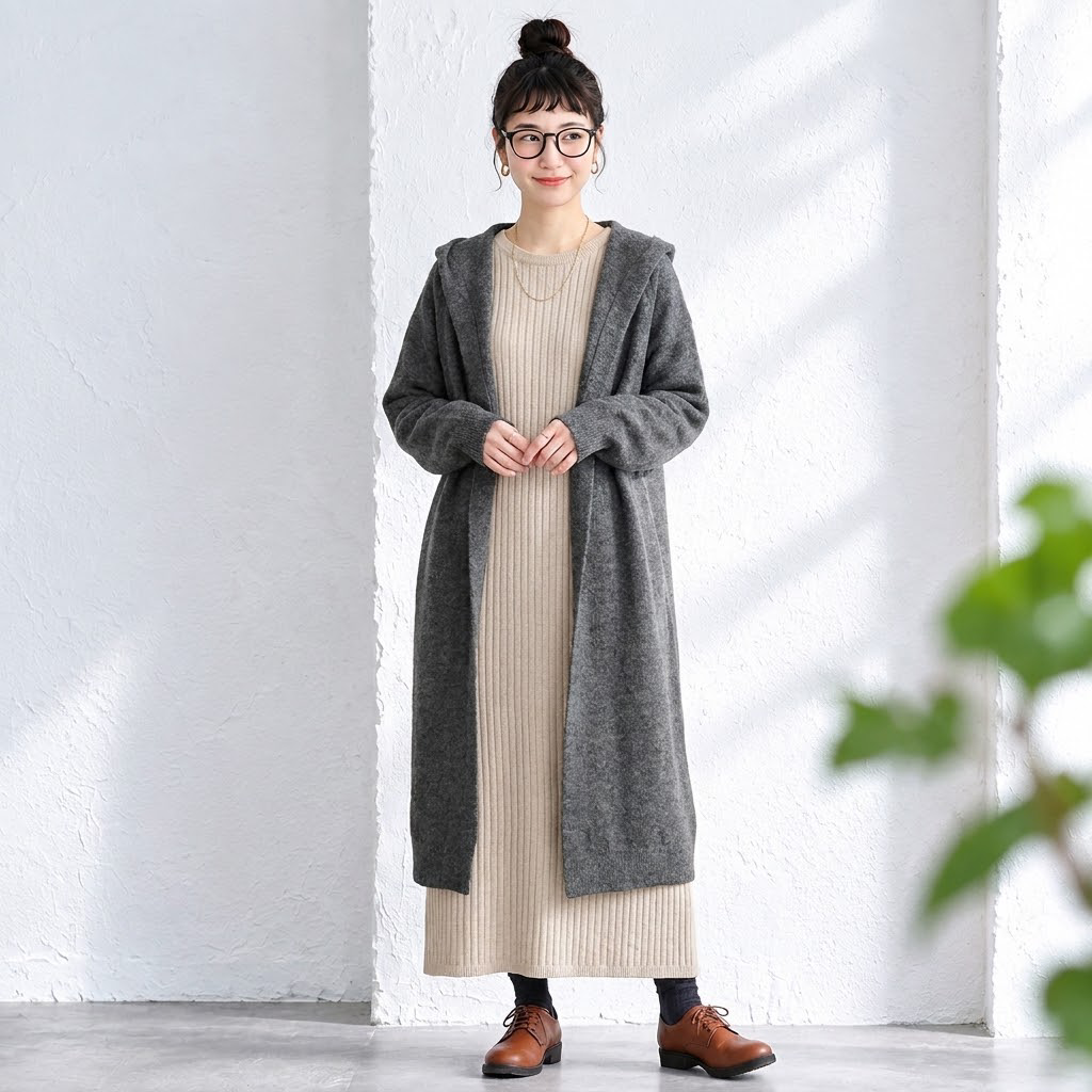 XS-2XL 新商品＆再入荷 長袖 無地 フード付き カーディガン XS ダークグレー