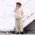Ｓ-XL 人気を獲得♡ 動物柄 プリント ポケット付き シンプル ジーンズ XL アイボリー