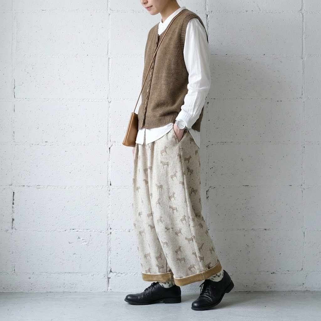 Ｓ-XL 人気を獲得♡ 動物柄 プリント ポケット付き シンプル ジーンズ S アイボリー