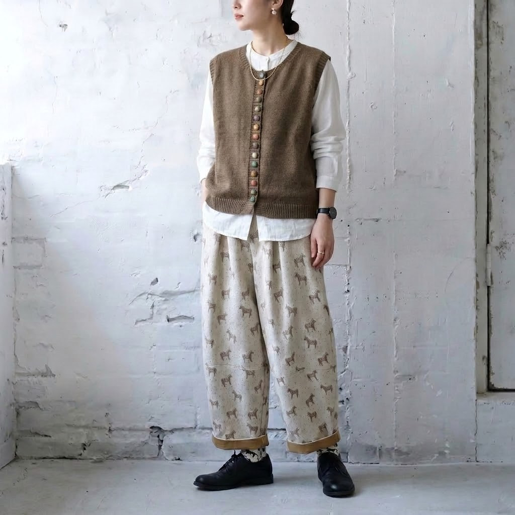 Ｓ-XL 人気を獲得♡ 動物柄 プリント ポケット付き シンプル ジーンズ S アイボリー