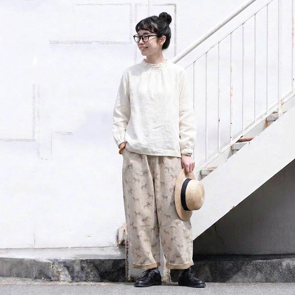 Ｓ-XL 人気を獲得♡ 動物柄 プリント ポケット付き シンプル ジーンズ S アイボリー