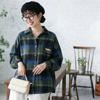 L-5XL『今売れてます!』 切り替え 長袖 チェック柄 シャツ L チェック柄
