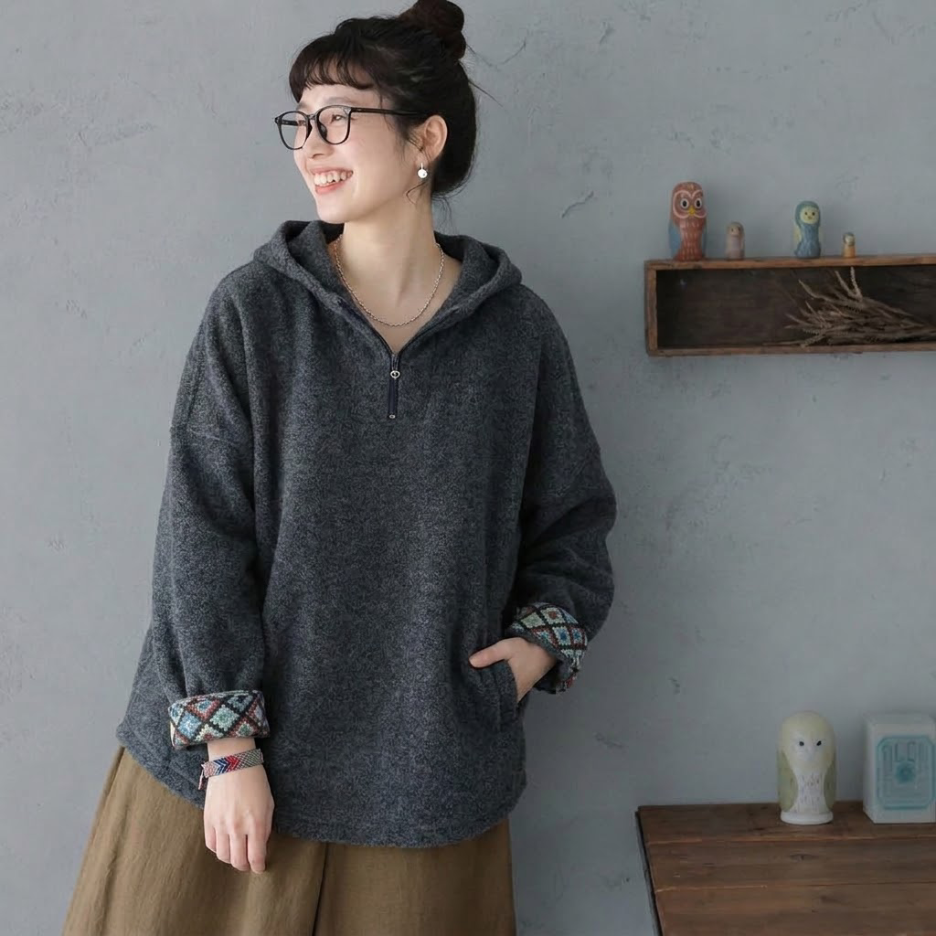 M-3XL 超人気 フード付き  長袖 無地 シンプル Tシャツ M グレー