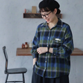 L-5XL『今売れてます!』 切り替え 長袖 チェック柄 シャツ 5XL チェック柄
