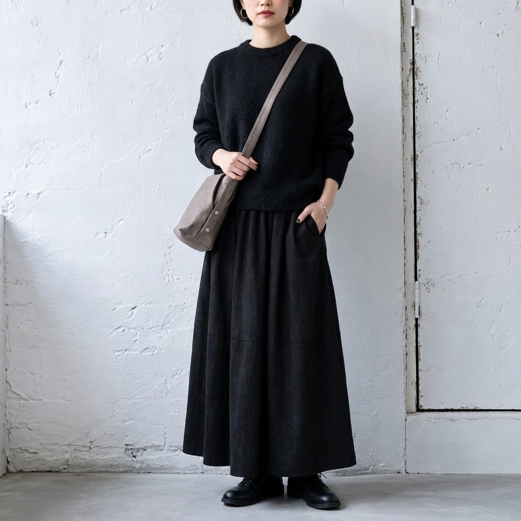 M-2XL 新商品＆再入荷  切り替え Aライン 無地 レトロ スカート M 写真通り