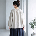 M-2XL ナチュラル ゆったり 体型カバー きれいめ シャツ M アイボリー