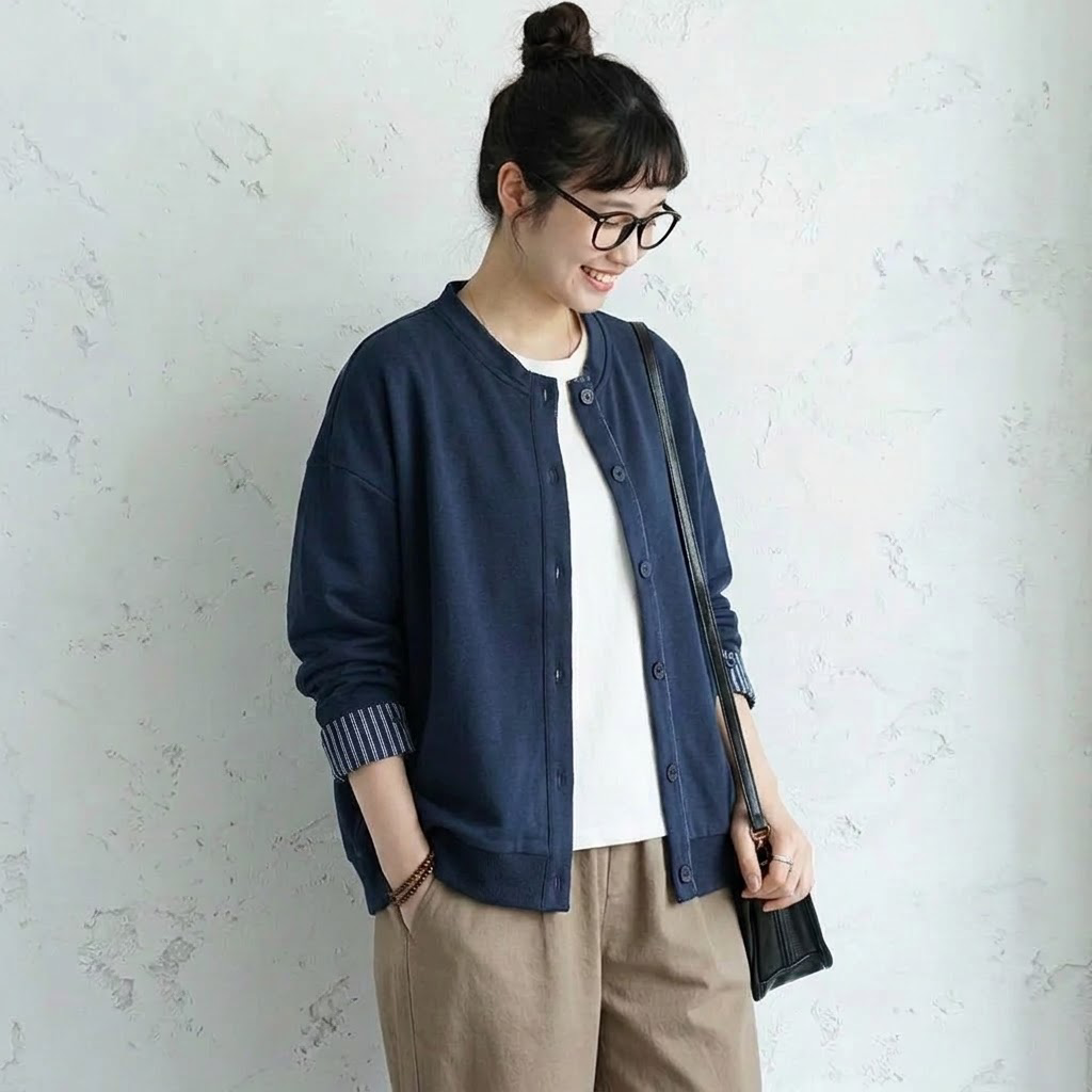 見逃し厳禁M-2XL 長袖 落ち肩スリーブ 無地 チェック柄 切り替え ファッション ジャケット M 写真通り