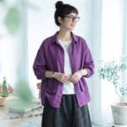 【コットン】2XL-5XL  無地 ポケット付き ボタン 長袖 カジュアル シャツ 2XL ホワイト