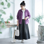 【コットン】2XL-5XL  無地 ポケット付き ボタン 長袖 カジュアル シャツ 2XL ホワイト