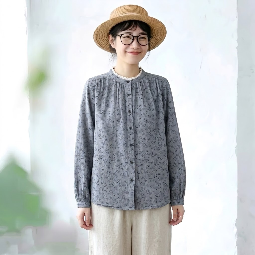 M-2XL 落ち着いたカラー きれいめ シャツ M グレー