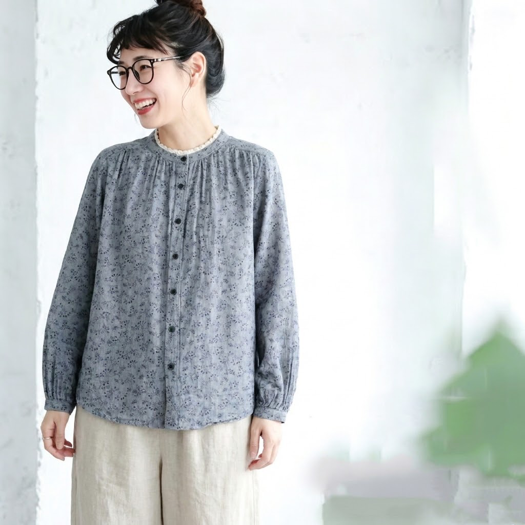 M-2XL 落ち着いたカラー きれいめ シャツ M グレー