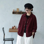 M-2XL レトロ カジュアル スクエアポケット  大人向け 長袖ジャケット M カーキ