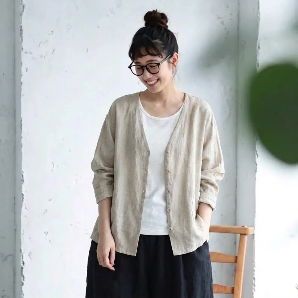M-2XL 大人のナチュラル 長く着られる ゆったり きれいめ カーディガン M ピンク