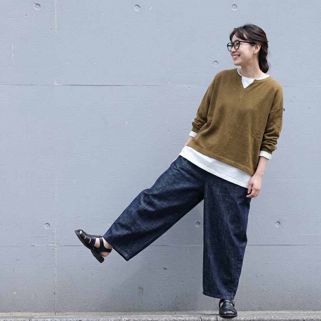 M-XL  デニム 無地  コーディネート ロング丈 通気性良い ナチュラル ジーンズ M デニムブルー