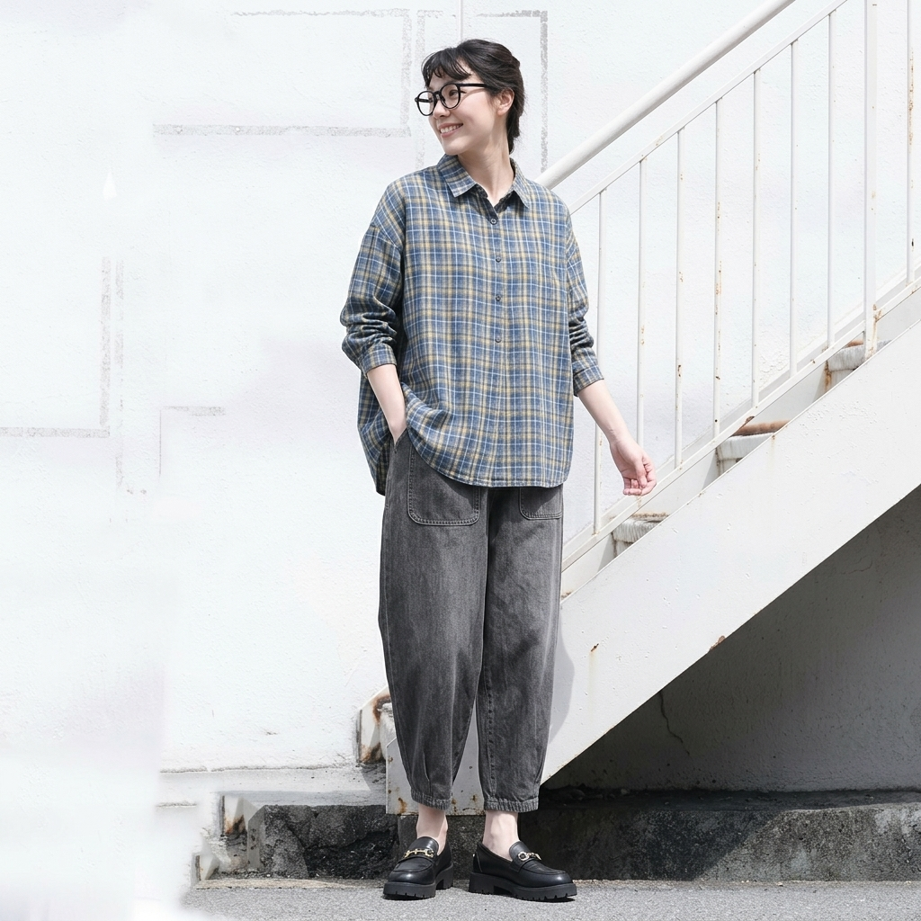 M-3XL 薄手デニム ハイウエスト ポケット付き 肌触り柔らかい 無地 ジーンズ アンクル丈（9分丈） M ライトブルー