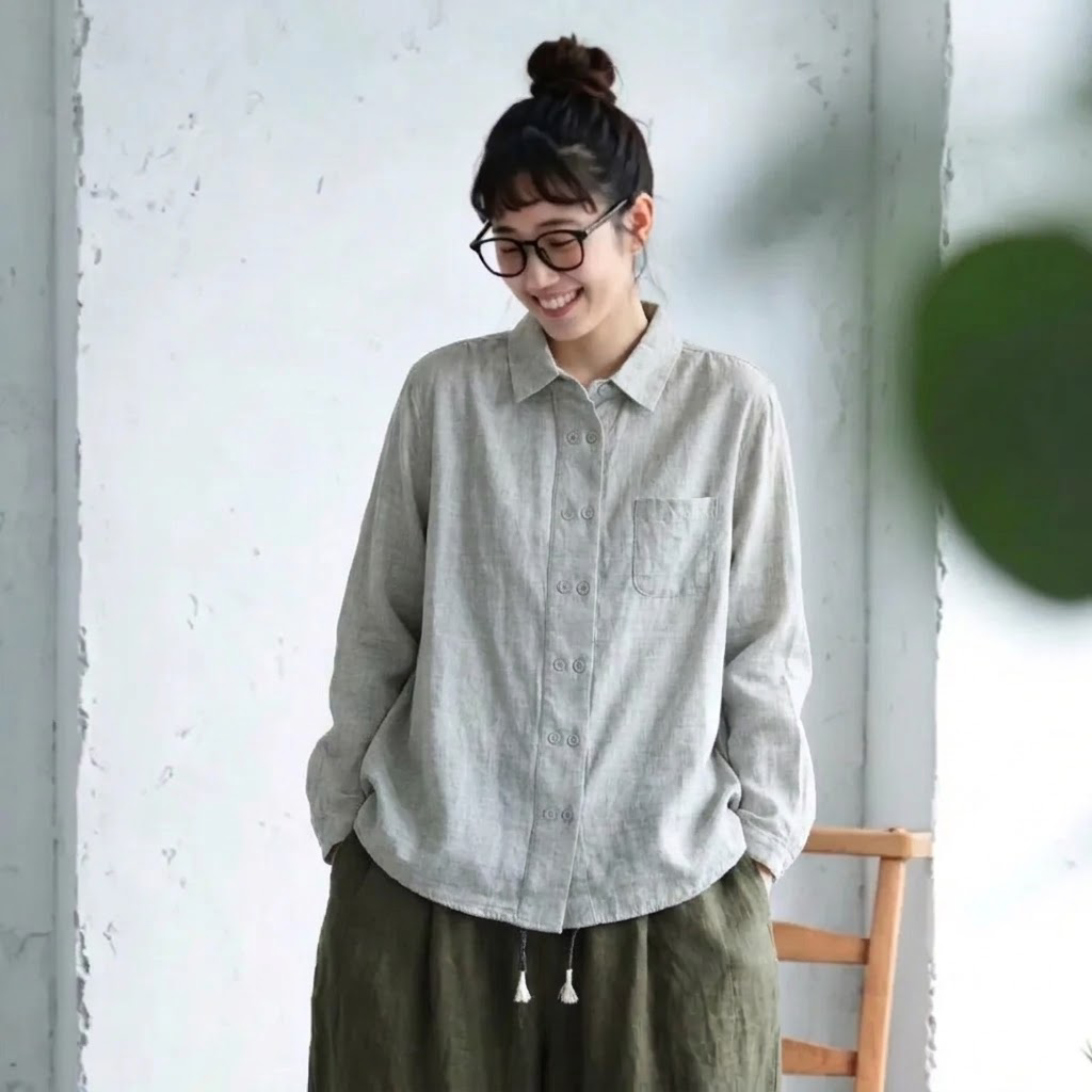 M-3XL ダブルブレス ノーマルスリーブ 無地 シンプル シャツ M ホワイト