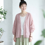 M-2XL 刺繍レース透かしカーデ｜ビーチサイド・海水浴後の羽織りに M ホワイト